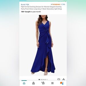 Royal blue formal dress